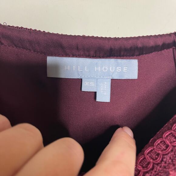 Hill House The Valentina Tweed Jacket and Mini Dress set in Burgundy Sz XS - Picture 16 of 16